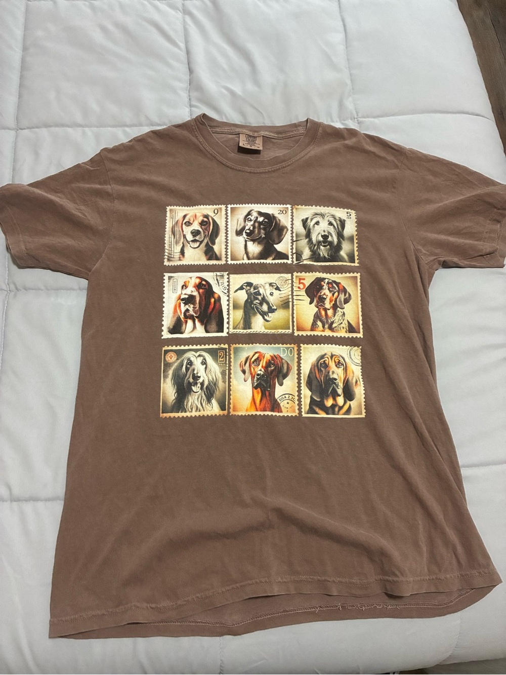 Brown Dog Stamp Graphic Tee - Pets Dog